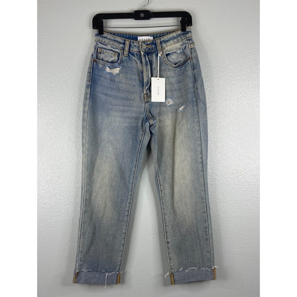 Cello Women Size 1 Denim Jeans High Rise Straight Leg NWT